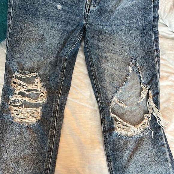 Pacsun Ultra High Rise Slim Straight Ripped Jeans - Picture 3 of 4